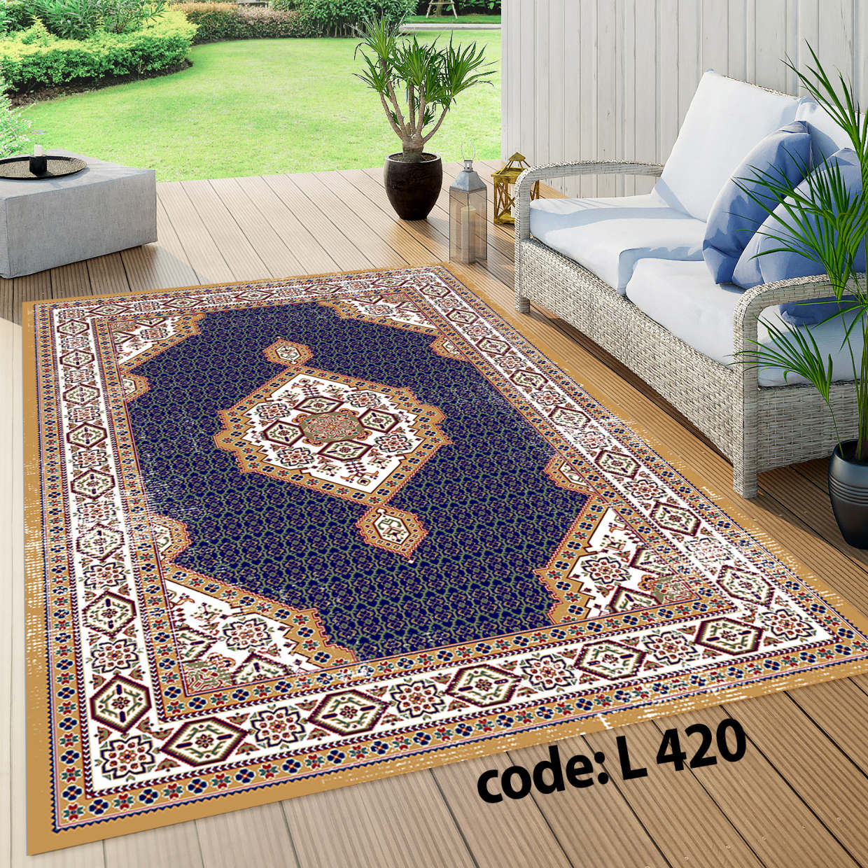 روفرشی کشدار (کاور فرش) و فرشینه و پادری کالای خواب متین کد L 420