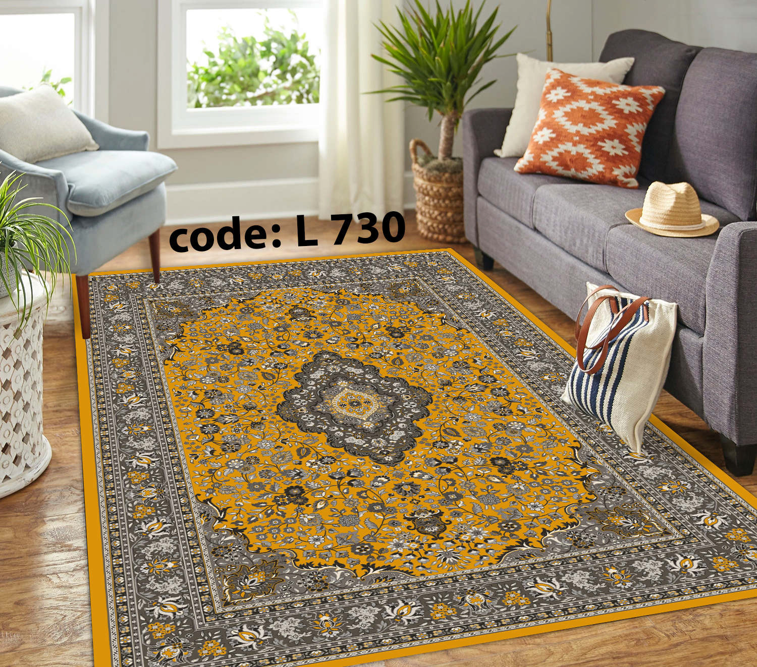 روفرشی کشدار (کاور فرش) و فرشینه و پادری کالای خواب متین کد L 730