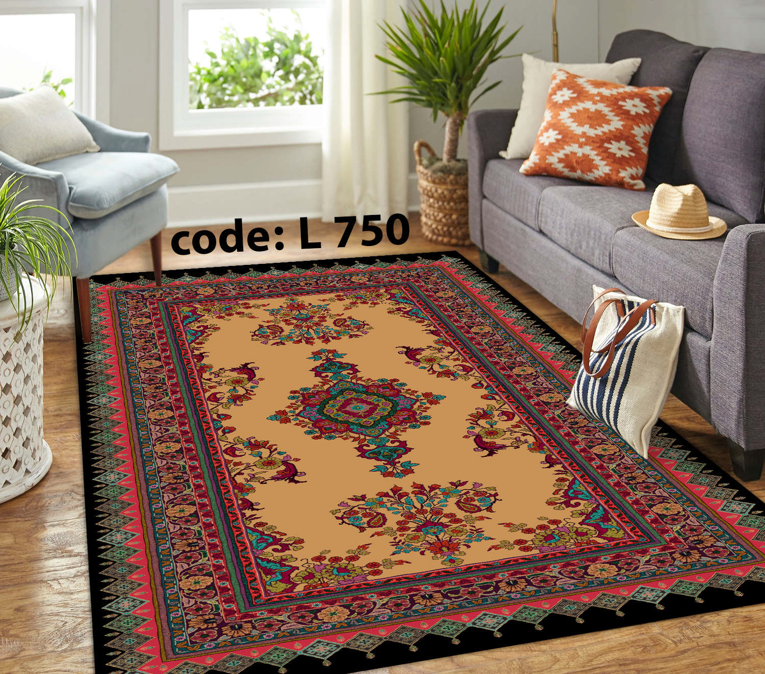 روفرشی کشدار (کاور فرش) و فرشینه و پادری کالای خواب متین کد L 750