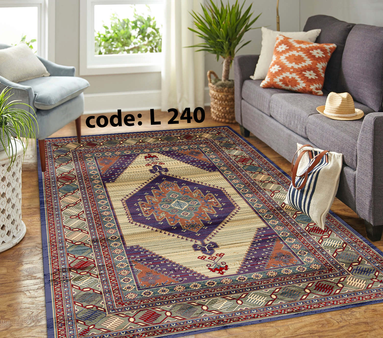 روفرشی کشدار (کاور فرش) و فرشینه و پادری کالای خواب متین کد L 240