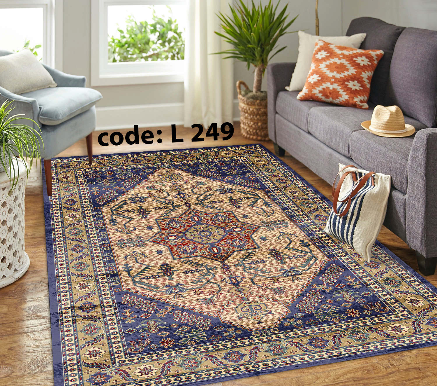 روفرشی کشدار (کاور فرش) و فرشینه و پادری کالای خواب متین کد L 249