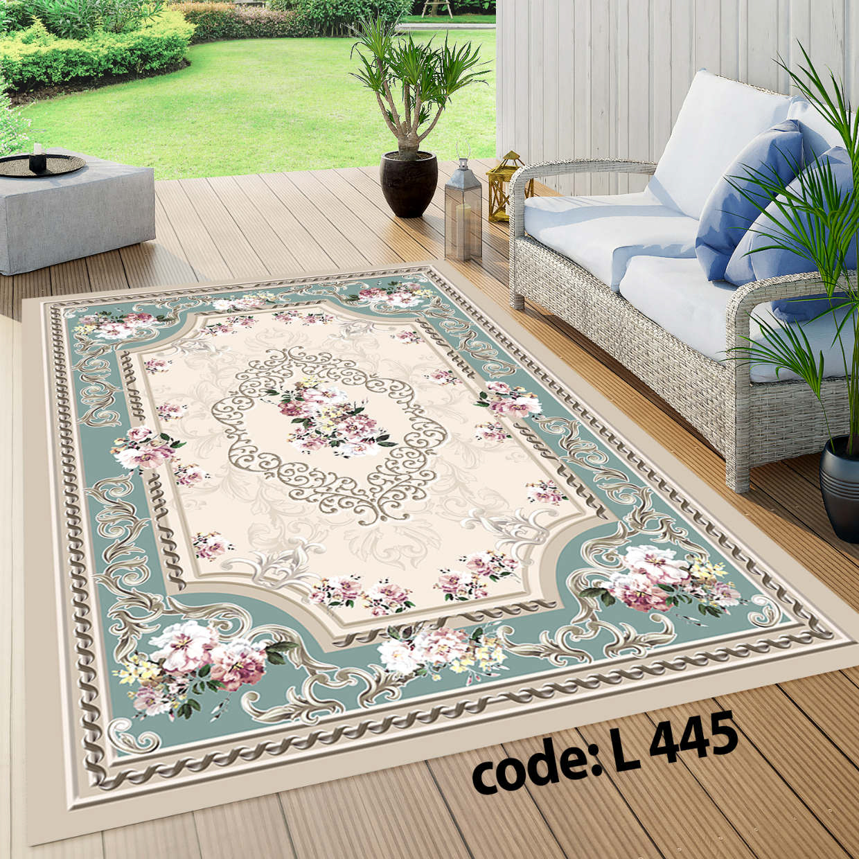 روفرشی کشدار (کاور فرش) و فرشینه و پادری کالای خواب متین کد L 445