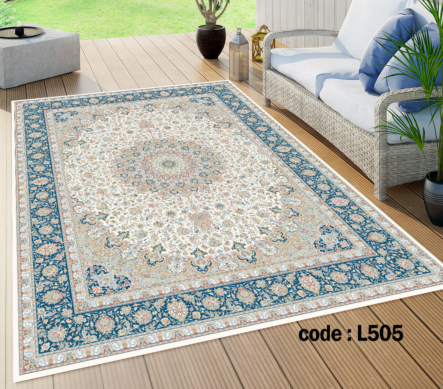روفرشی کشدار (کاور فرش) و فرشینه و پادری کالای خواب متین کد L 505