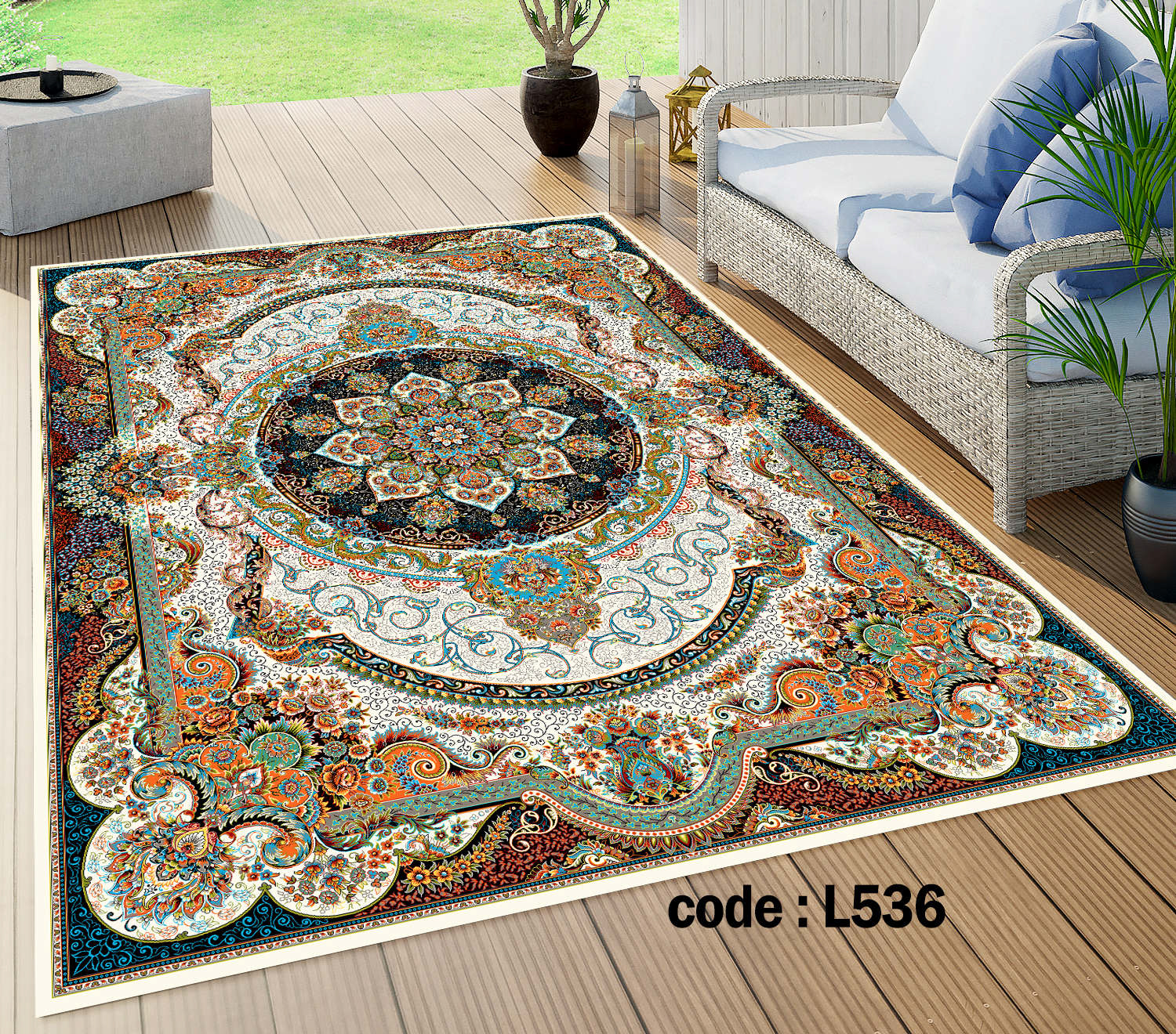 روفرشی کشدار (کاور فرش) و فرشینه و پادری کالای خواب متین کد L 536