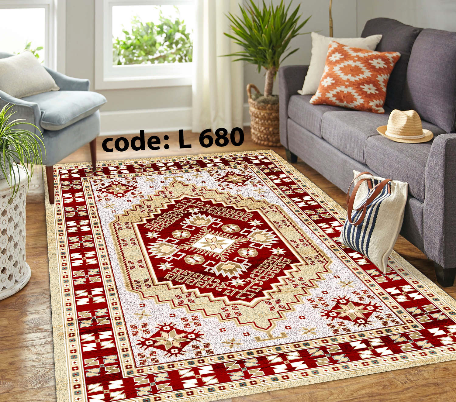 روفرشی کشدار (کاور فرش) و فرشینه و پادری کالای خواب متین کد L 680