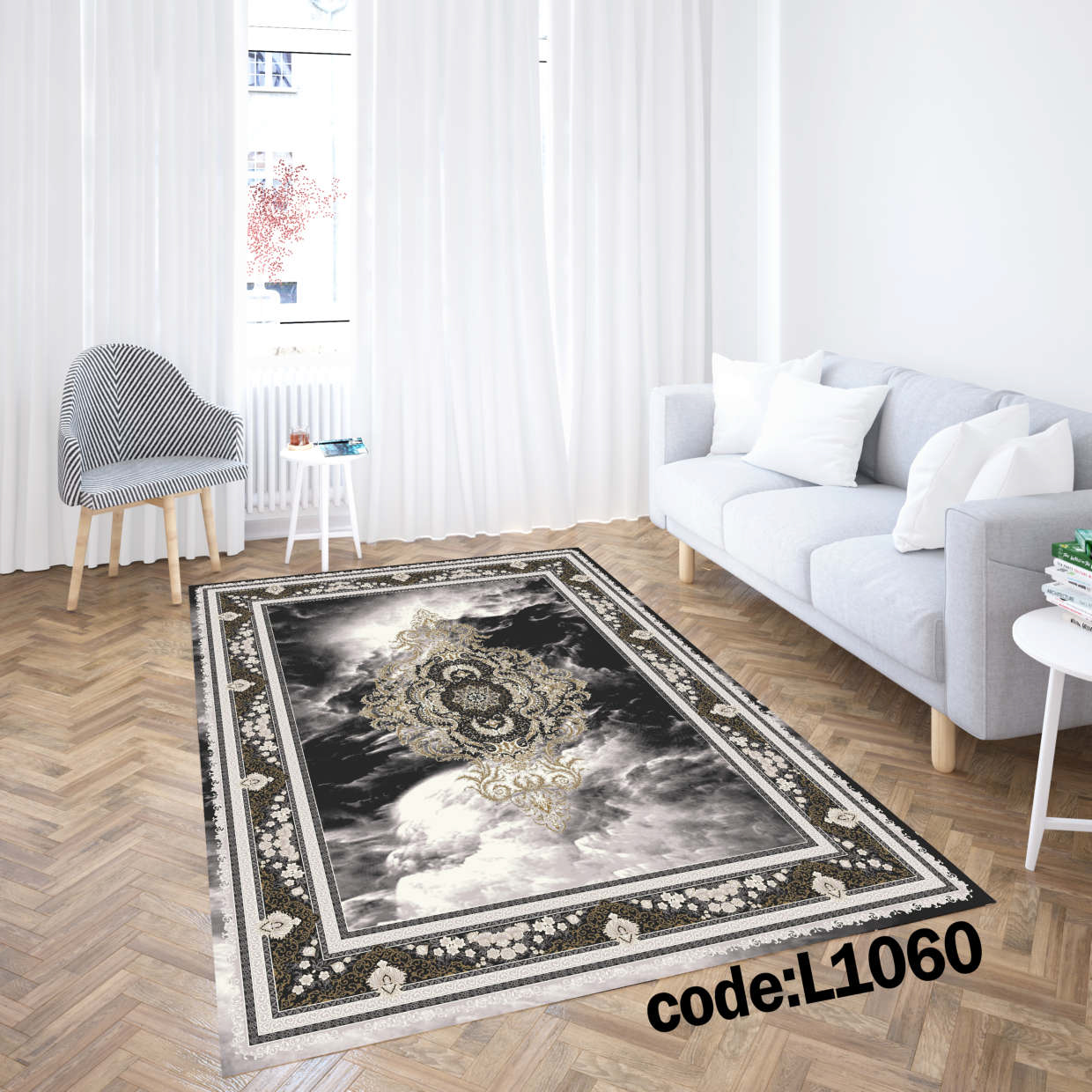 روفرشی کشدار (کاور فرش) و فرشینه و پادری کالای خواب متین کد L 1060