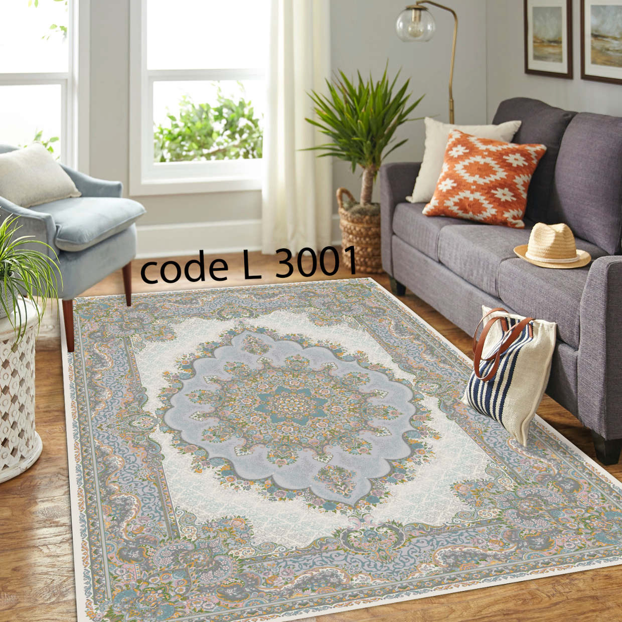 روفرشی کشدار (کاور فرش) و فرشینه و پادری کالای خواب متین کد L 3001