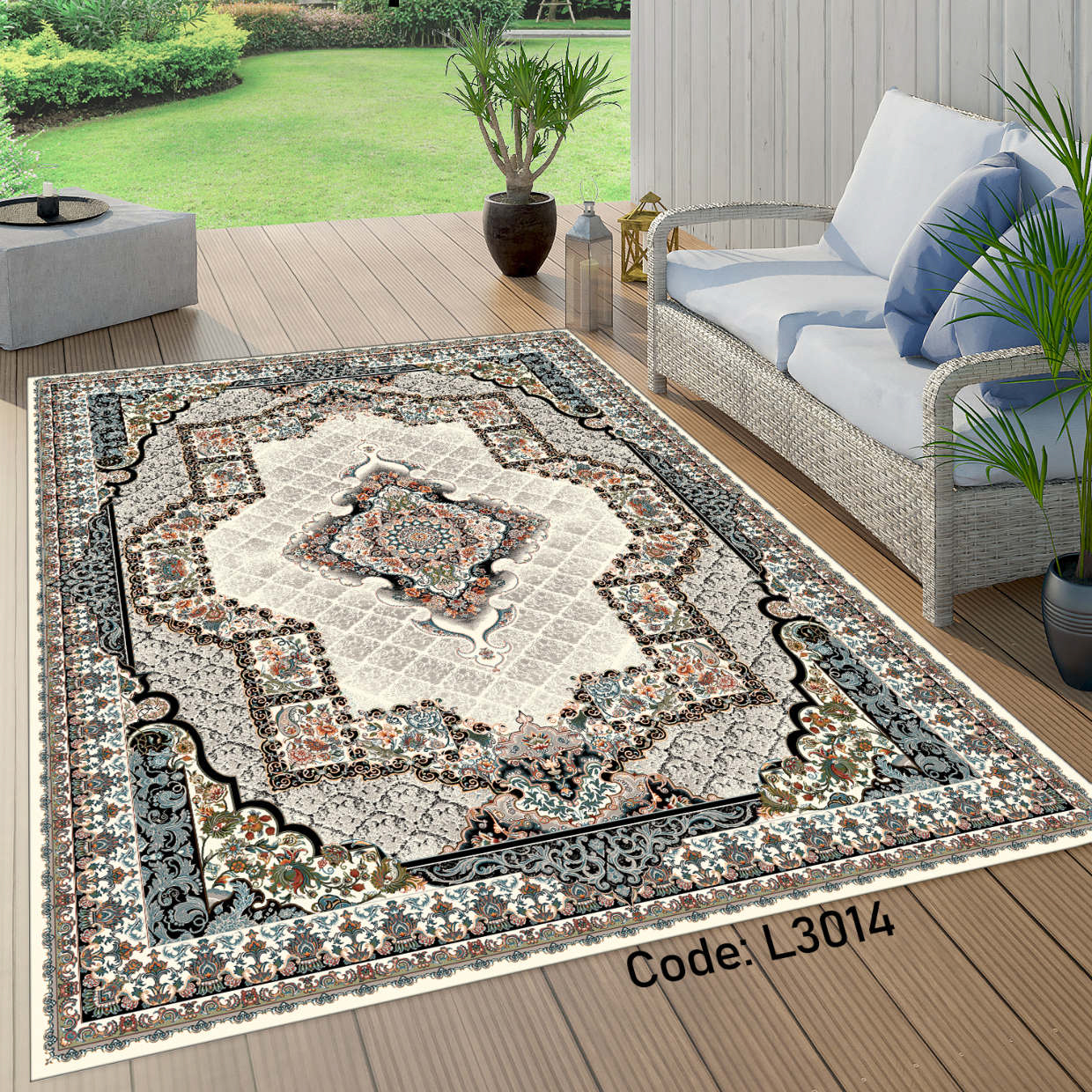 روفرشی کشدار (کاور فرش) و فرشینه و پادری کالای خواب متین کد L 3014