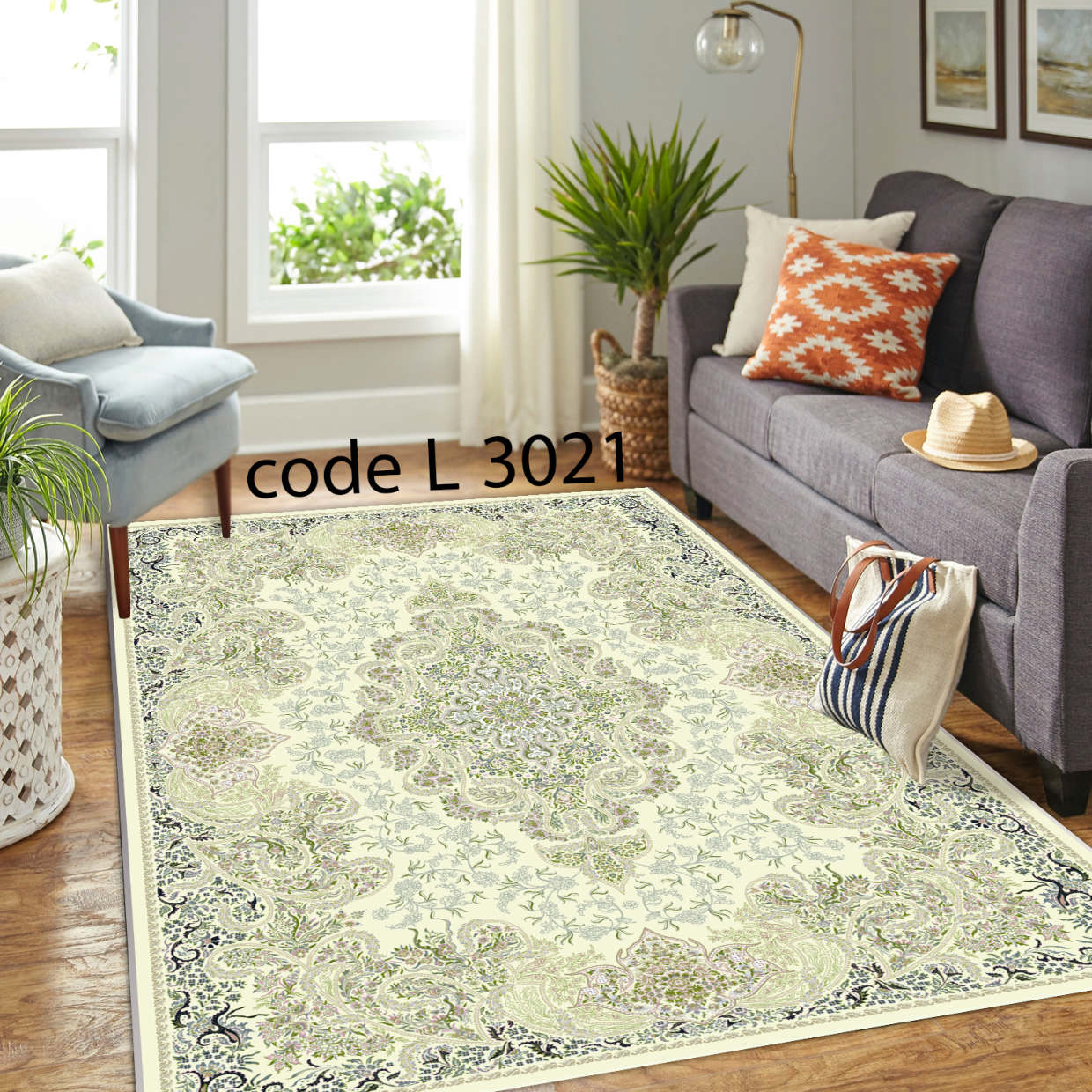 روفرشی کشدار (کاور فرش) و فرشینه و پادری کالای خواب متین کد L 3021