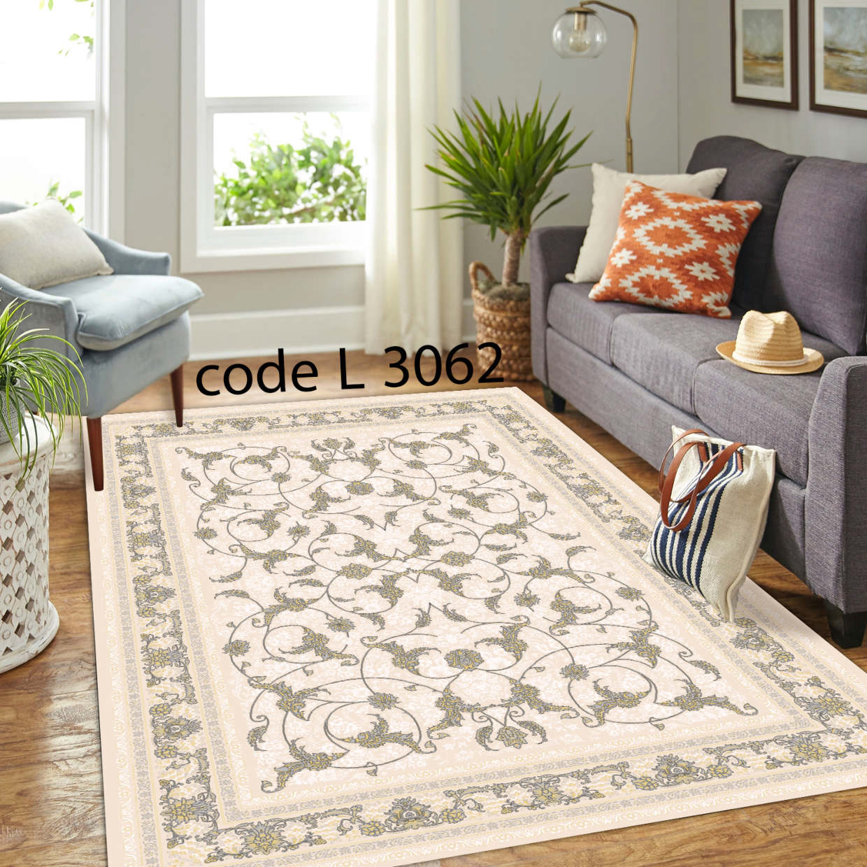 روفرشی کشدار (کاور فرش) و فرشینه و پادری کالای خواب متین کد L 3062
