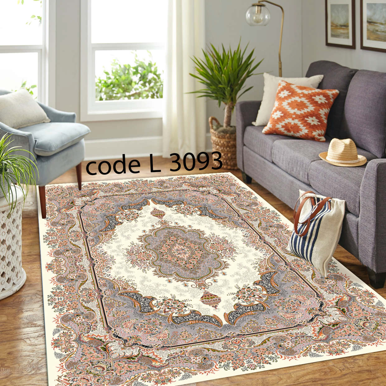 روفرشی کشدار (کاور فرش) و فرشینه و پادری کالای خواب متین کد L 3093