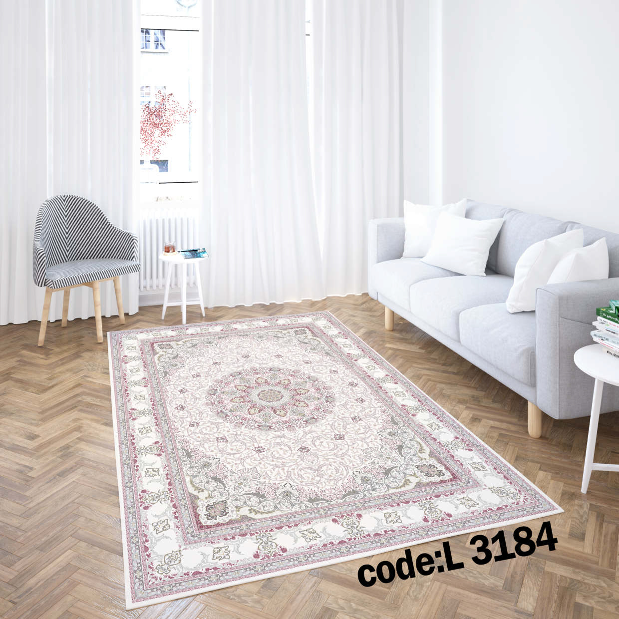روفرشی کشدار (کاور فرش) و فرشینه و پادری کالای خواب متین کد L 3184