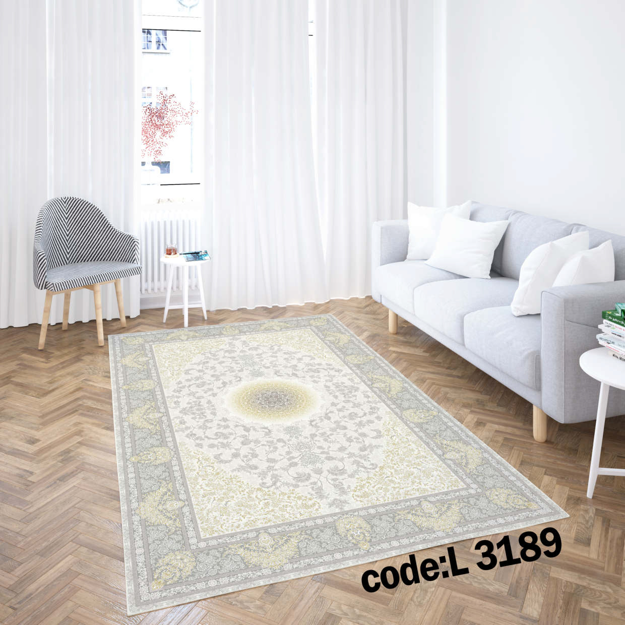 روفرشی کشدار (کاور فرش) و فرشینه و پادری کالای خواب متین کد L 3189