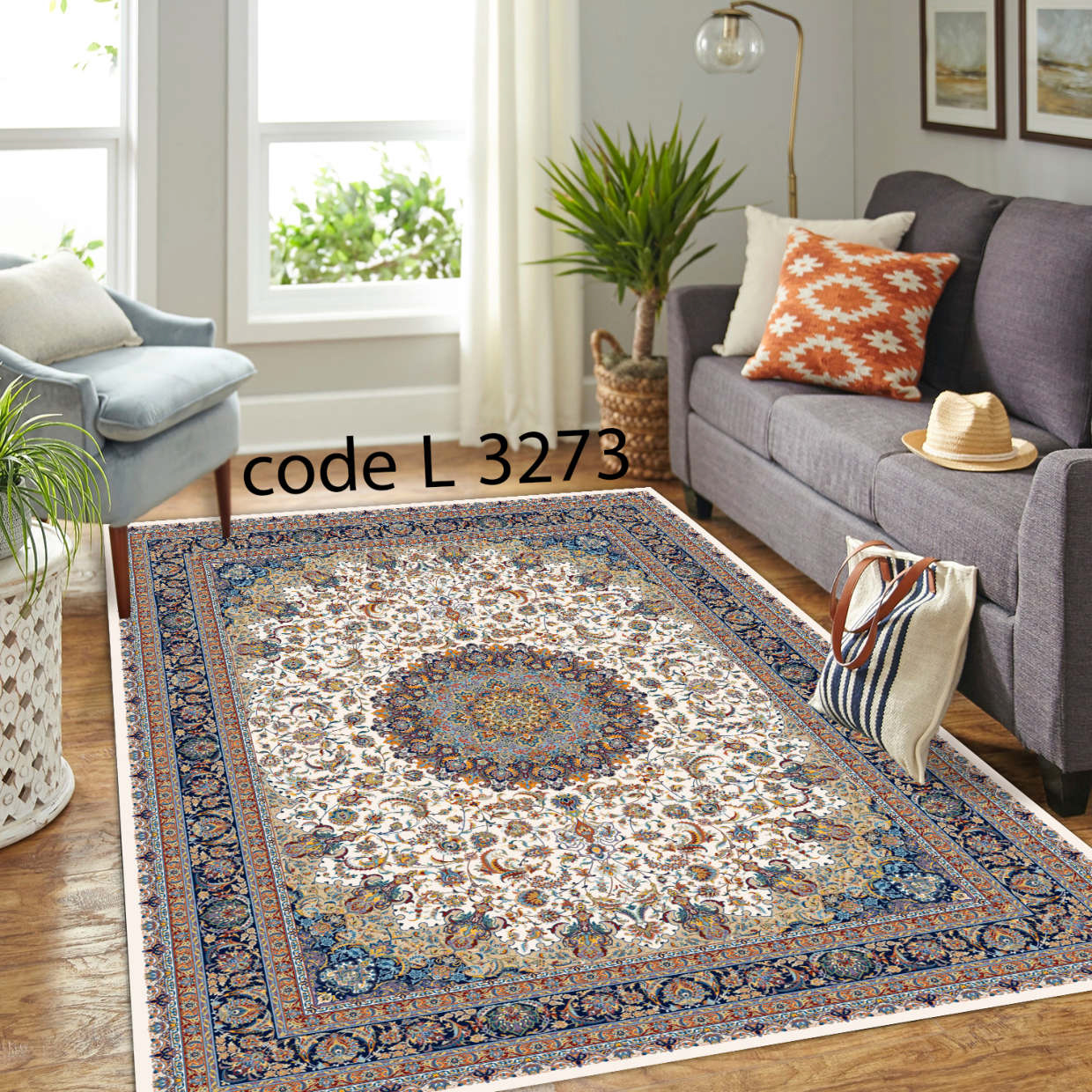 روفرشی کشدار (کاور فرش) و فرشینه و پادری کالای خواب متین کد L 3273