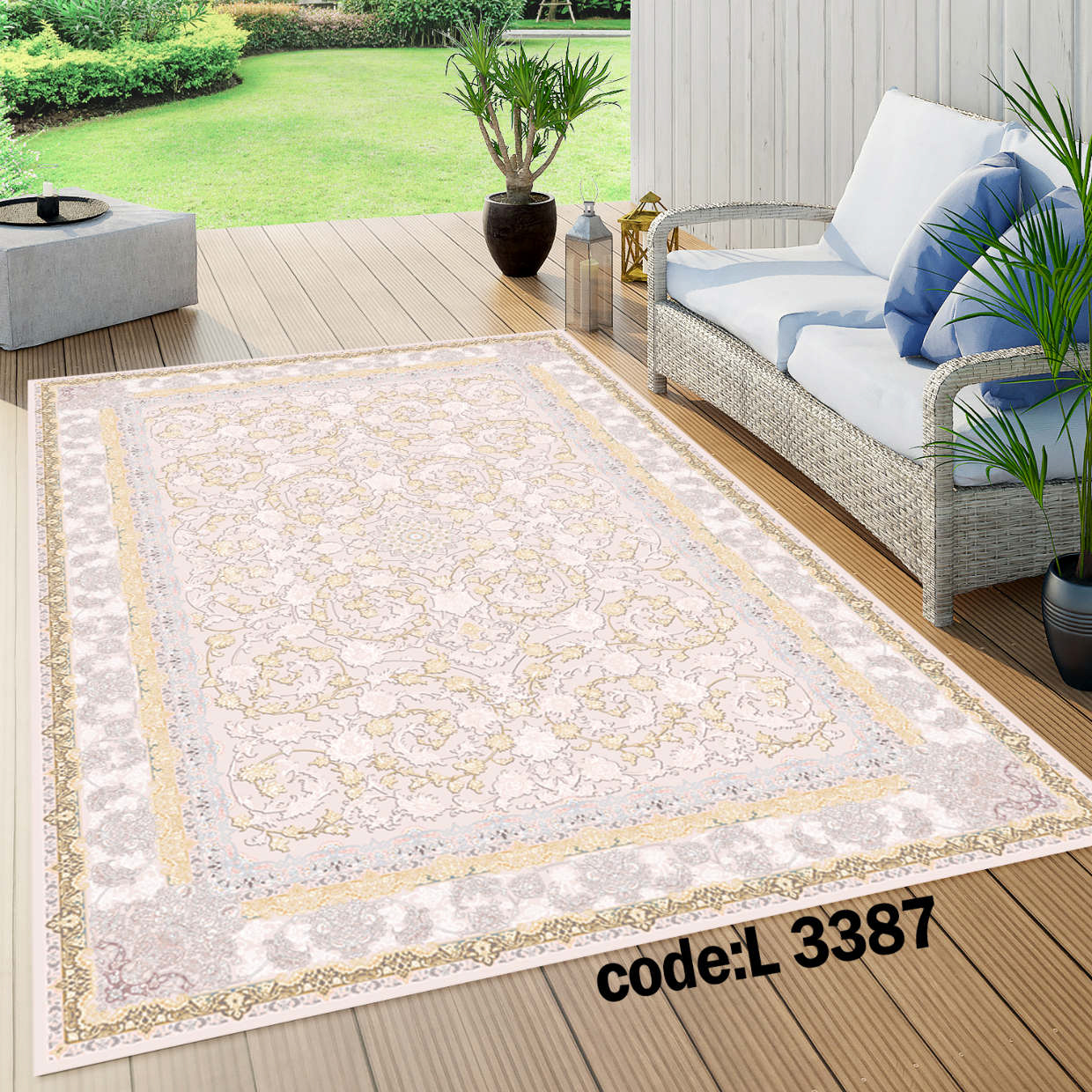 روفرشی کشدار (کاور فرش) و فرشینه و پادری کالای خواب متین کد L 3387