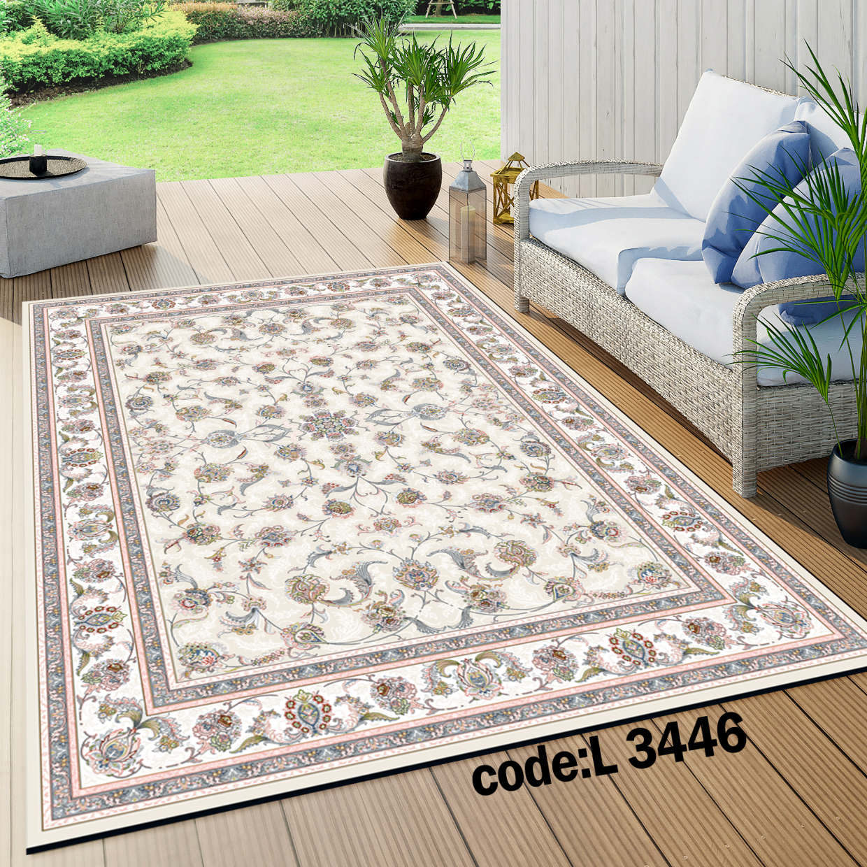 روفرشی کشدار (کاور فرش) و فرشینه و پادری کالای خواب متین کد L 3446