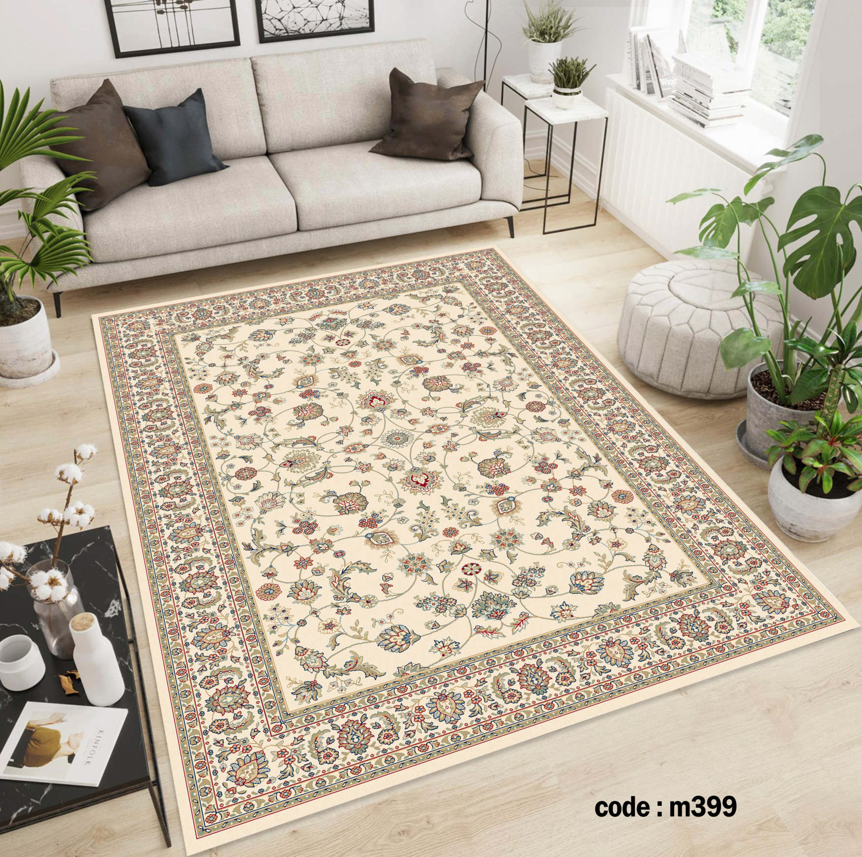 روفرشی کشدار (کاور فرش) و فرشینه و پادری کالای خواب متین کد m 399