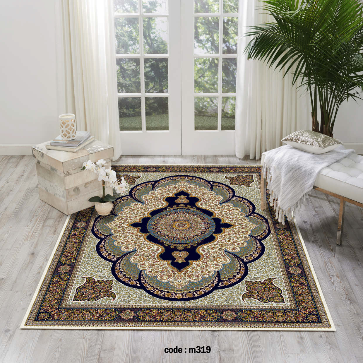 روفرشی کشدار (کاور فرش) و فرشینه و پادری کالای خواب متین کد m 319