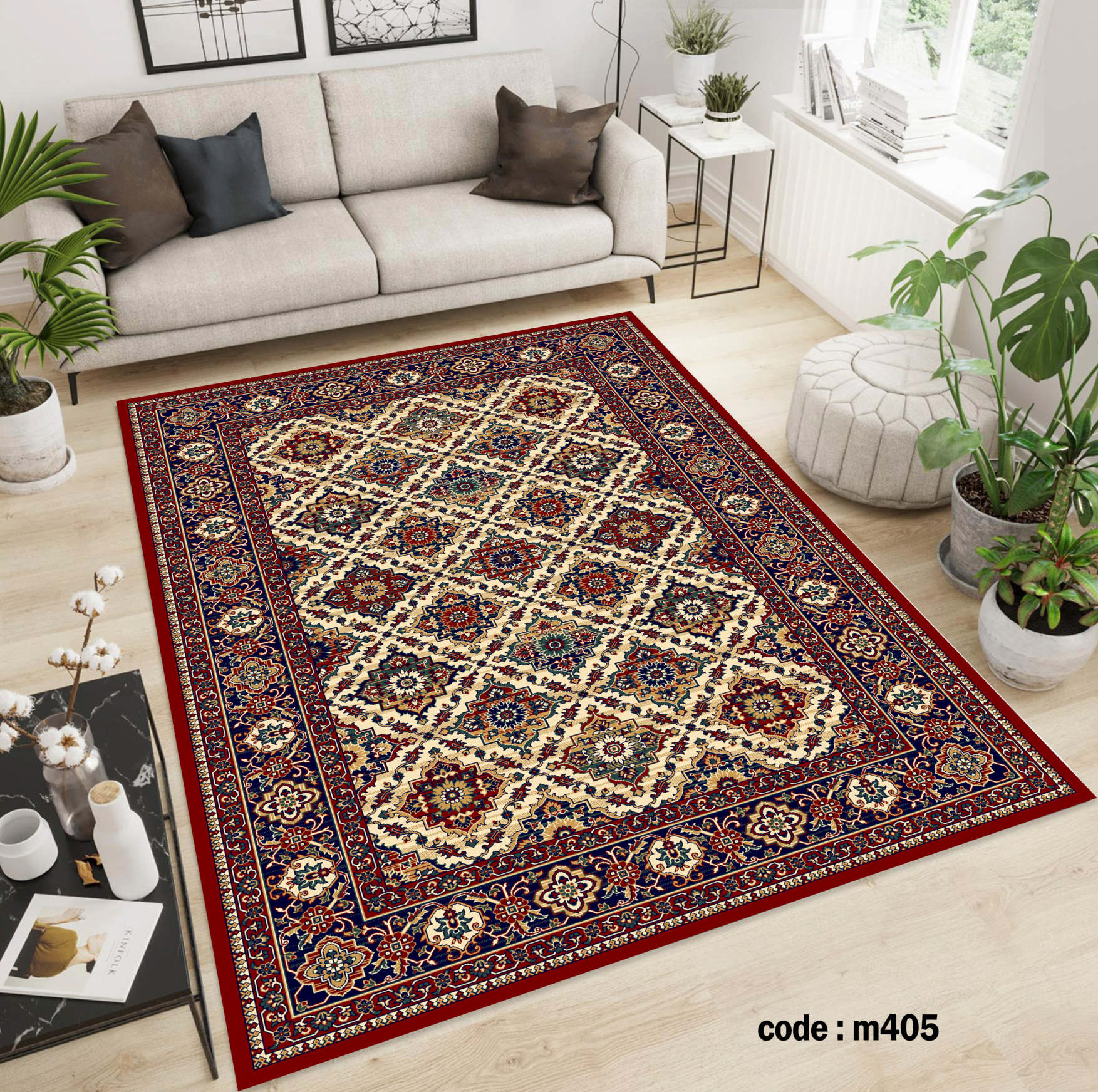 روفرشی کشدار (کاور فرش) و فرشینه و پادری کالای خواب متین کد m 405