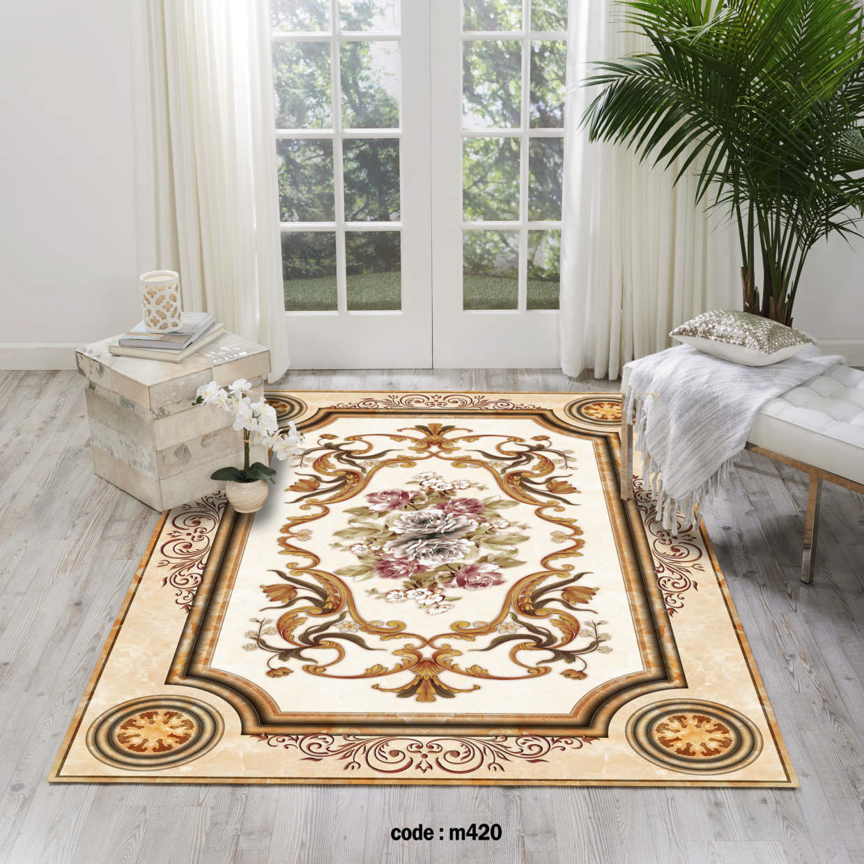 روفرشی کشدار (کاور فرش) و فرشینه و پادری کالای خواب متین کد m 420
