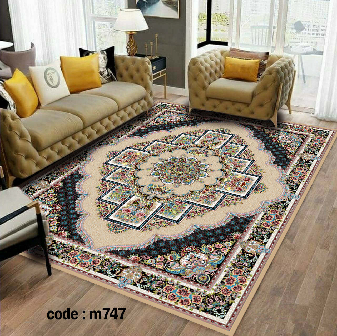 روفرشی کشدار (کاور فرش) و فرشینه و پادری کالای خواب متین کد m 747