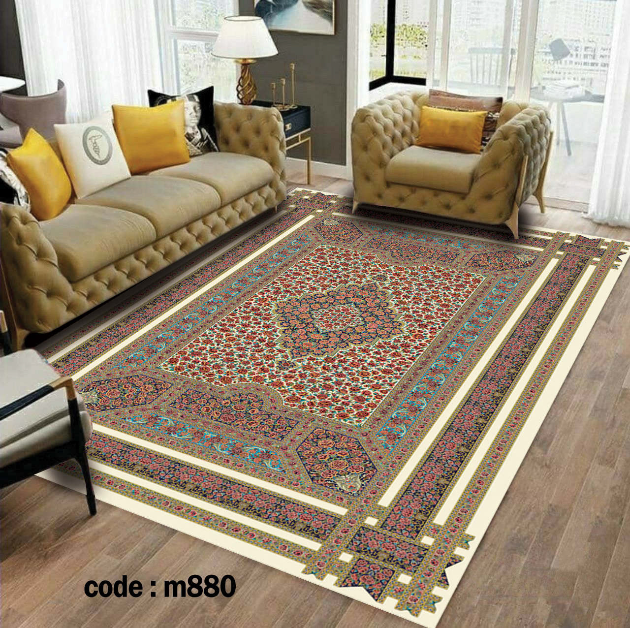 روفرشی کشدار (کاور فرش) و فرشینه و پادری کالای خواب متین کد m 880