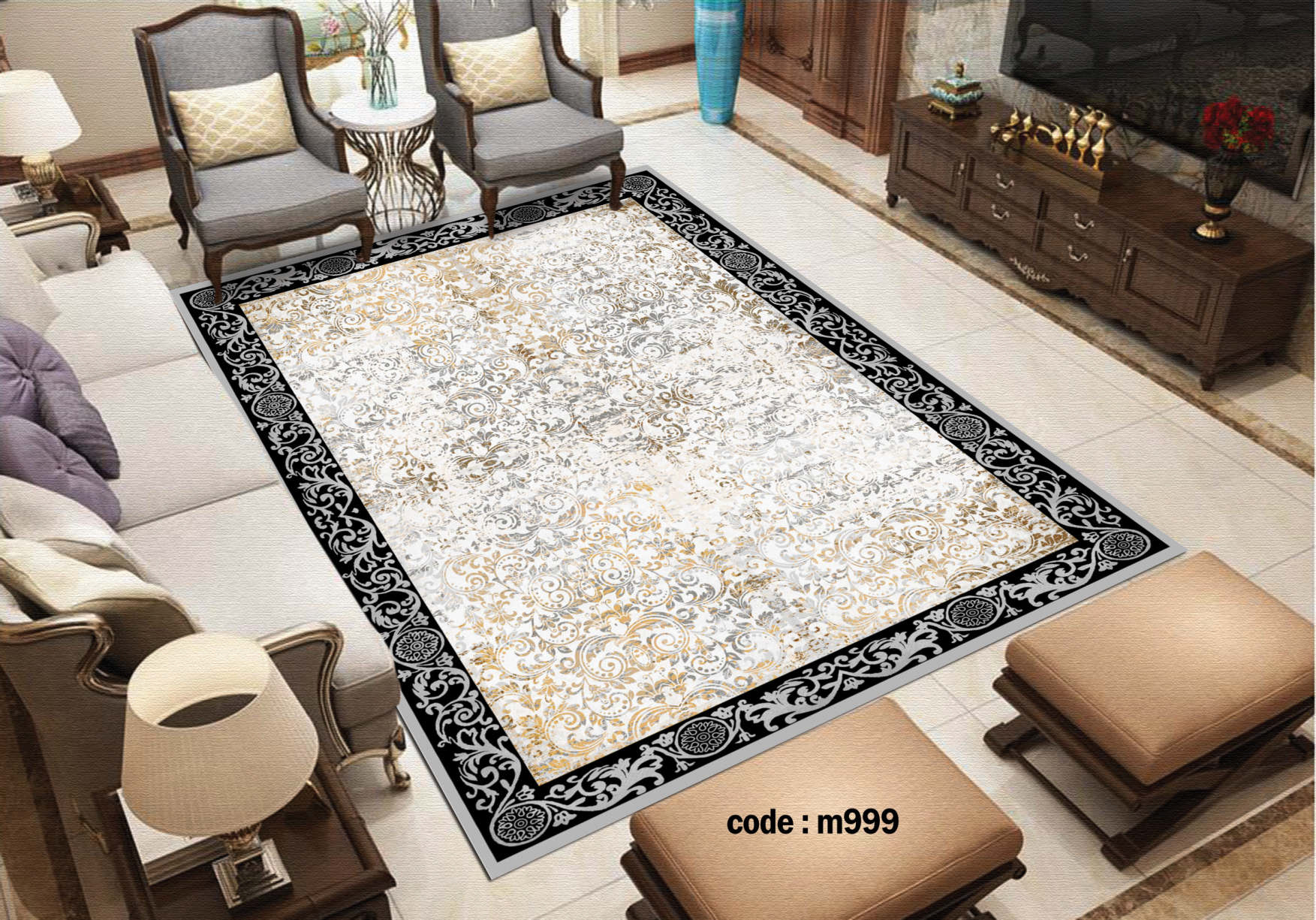 روفرشی کشدار (کاور فرش) و فرشینه و پادری کالای خواب متین کد m 999