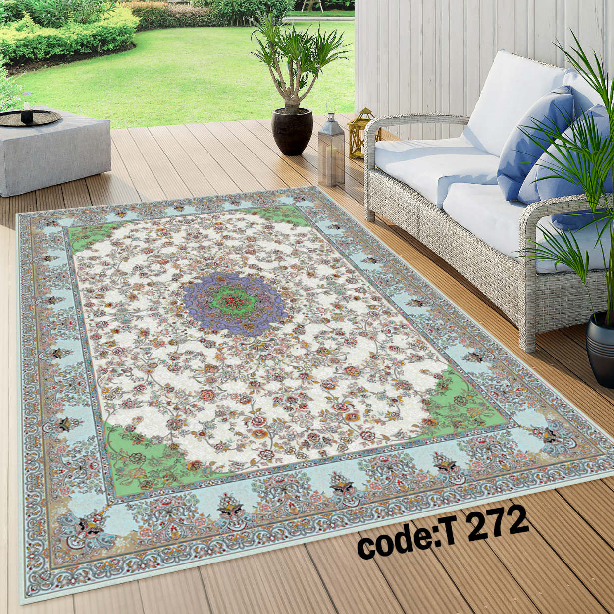 روفرشی کشدار (کاور فرش) و فرشینه و پادری کالای خواب متین کد T 272