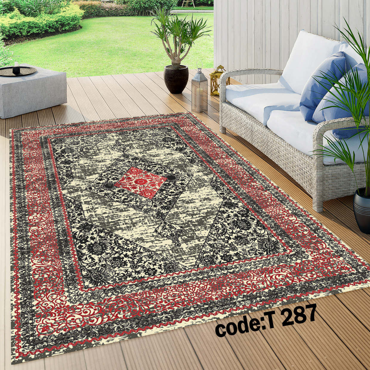 روفرشی کشدار (کاور فرش) و فرشینه و پادری کالای خواب متین کد T 287
