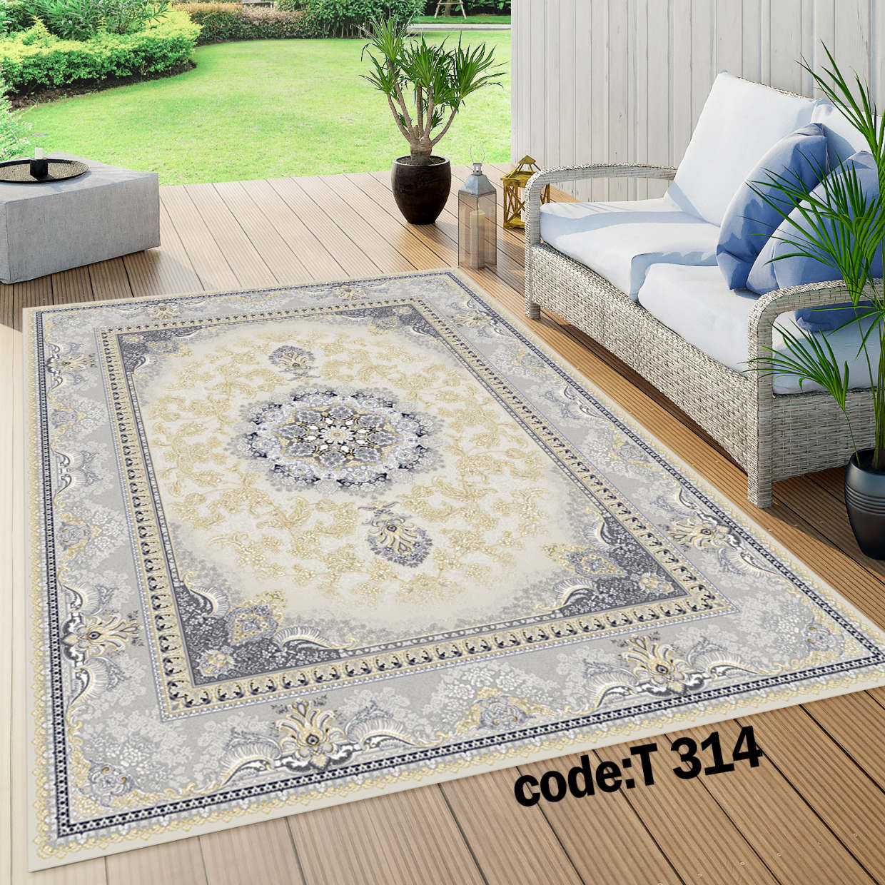روفرشی کشدار (کاور فرش) و فرشینه و پادری کالای خواب متین کد T 314