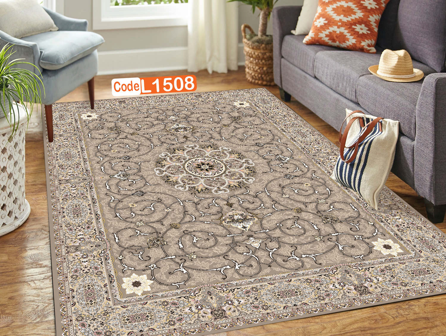 روفرشی کشدار (کاور فرش) و فرشینه و پادری کالای خواب متین کد L 1508