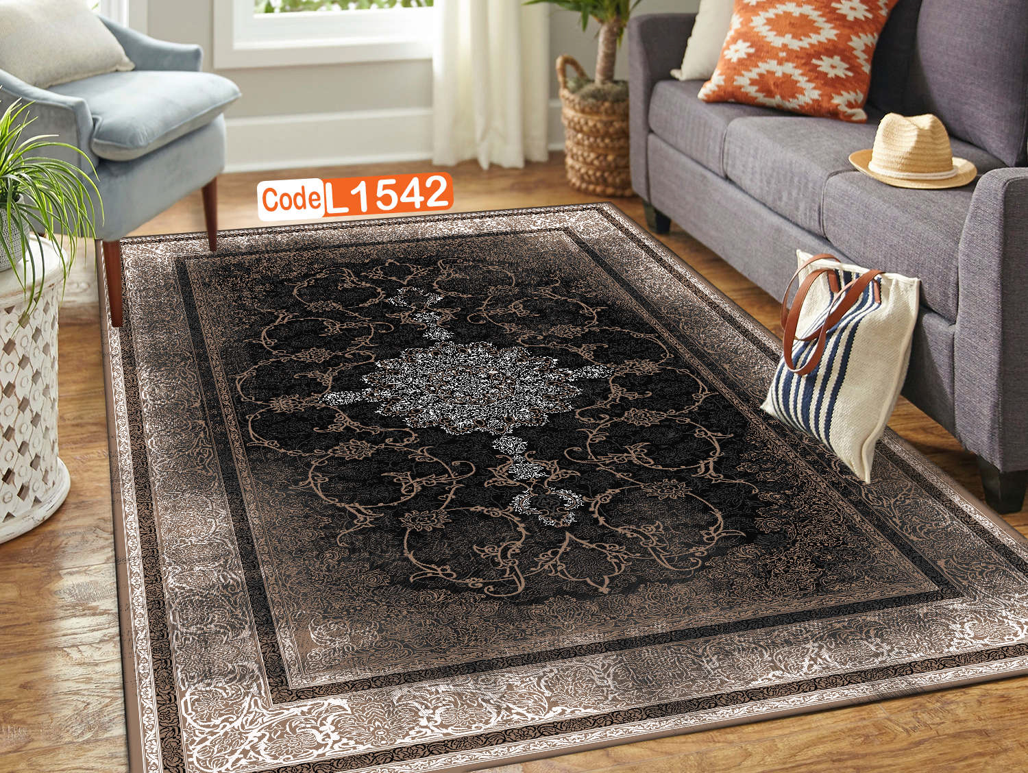 روفرشی کشدار (کاور فرش) و فرشینه و پادری کالای خواب متین کد L 1542