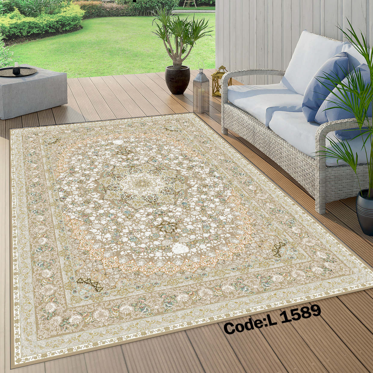 روفرشی کشدار (کاور فرش) و فرشینه و پادری کالای خواب متین کد L 1589