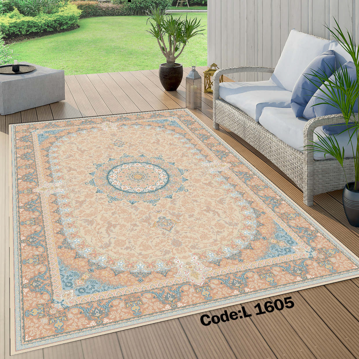 روفرشی کشدار (کاور فرش) و فرشینه و پادری کالای خواب متین کد L 1605