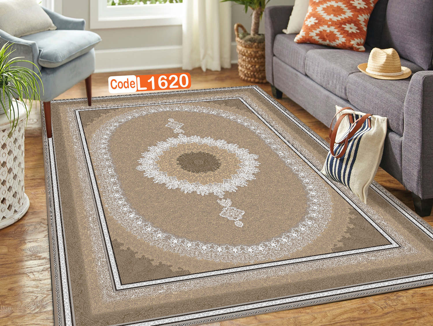 روفرشی کشدار (کاور فرش) و فرشینه و پادری کالای خواب متین کد L 1620