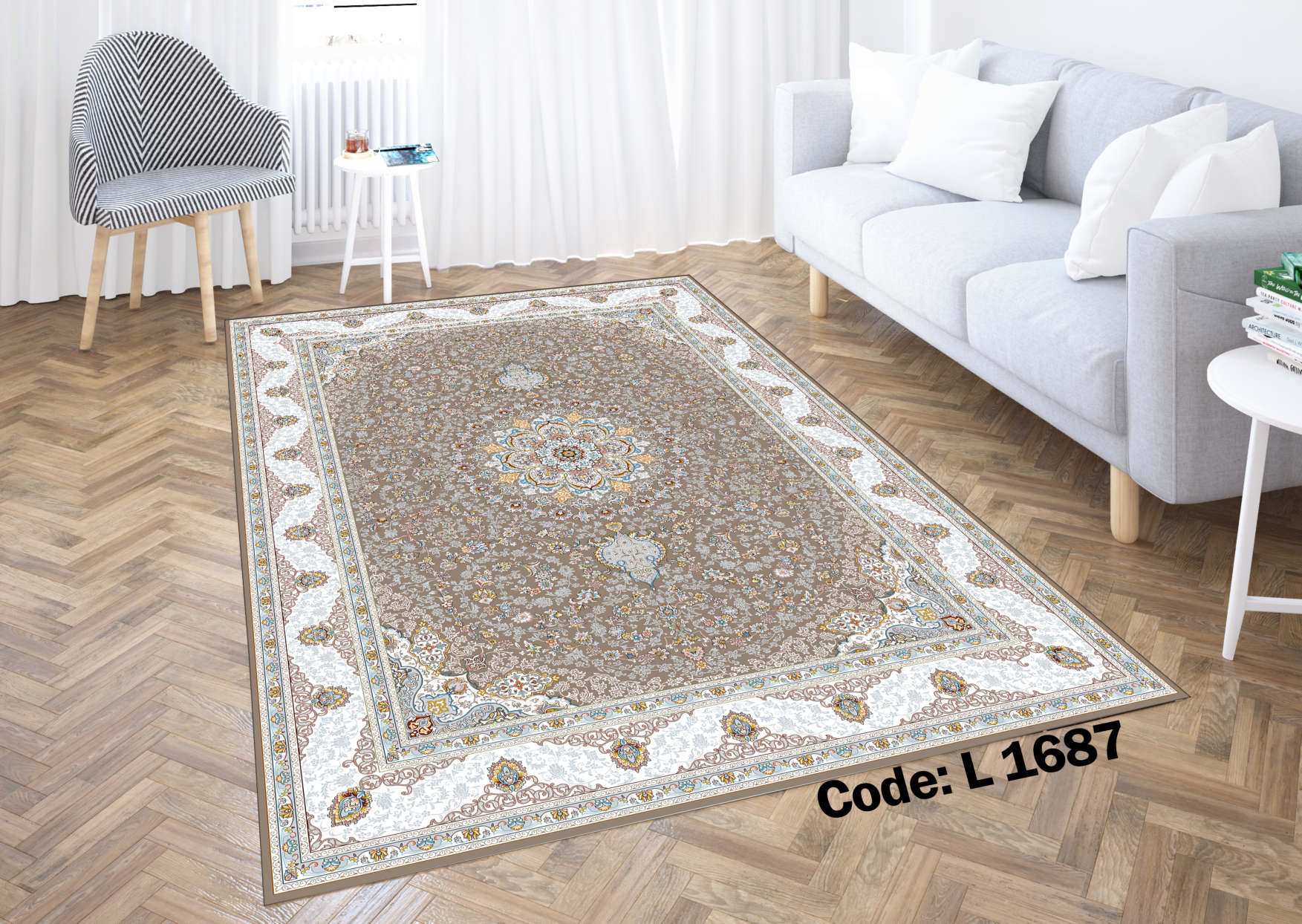 روفرشی کشدار (کاور فرش) و فرشینه و پادری کالای خواب متین کد L 1687