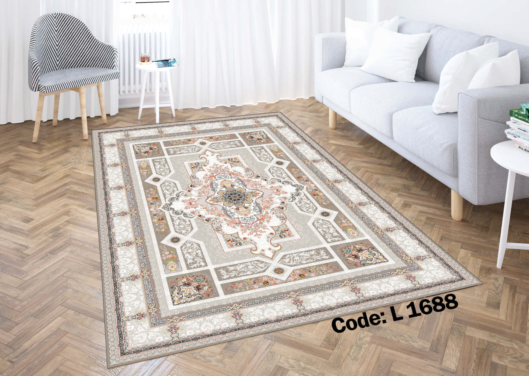 روفرشی کشدار (کاور فرش) و فرشینه و پادری کالای خواب متین کد L 1688