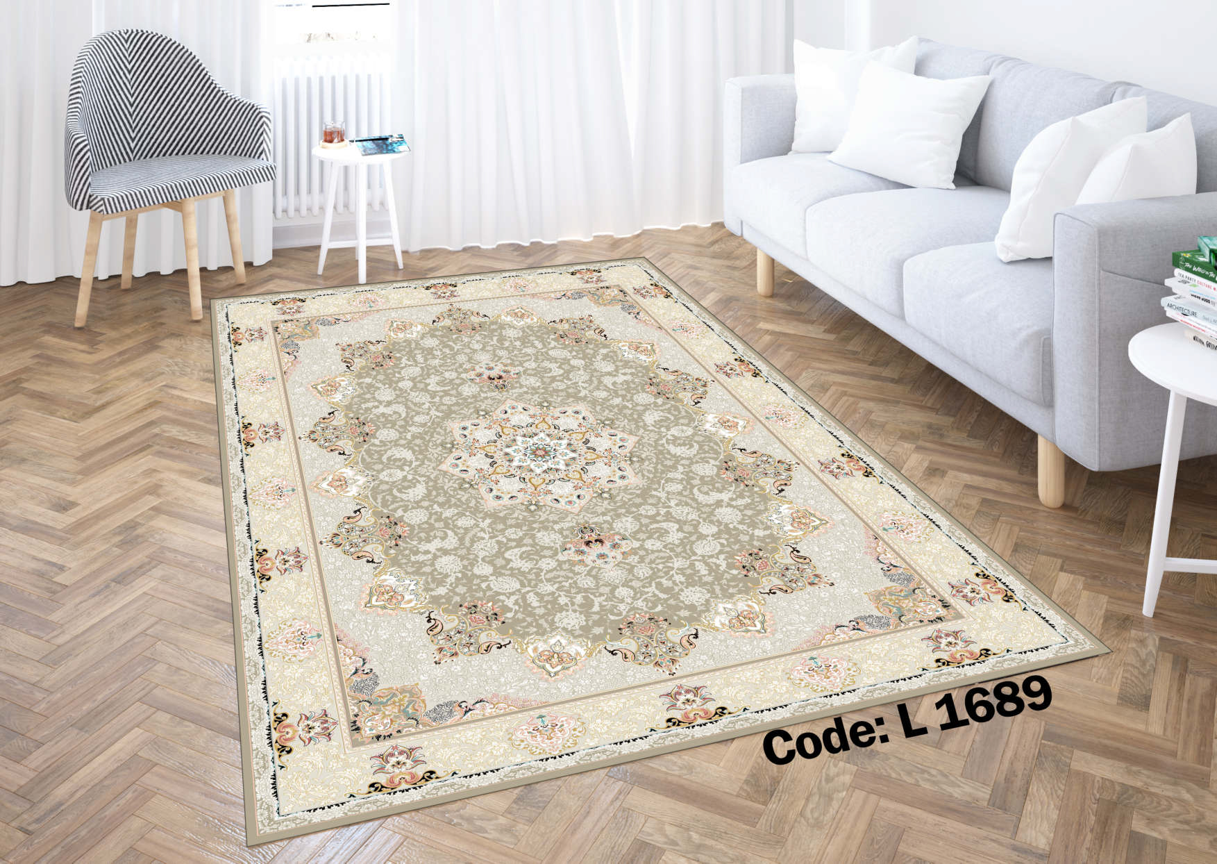 روفرشی کشدار (کاور فرش) و فرشینه و پادری کالای خواب متین کد L 1689