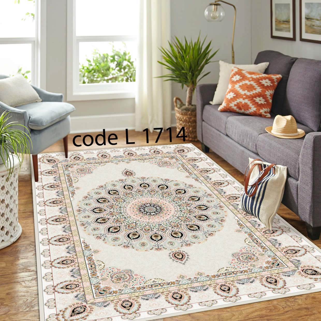 روفرشی کشدار (کاور فرش) و فرشینه و پادری کالای خواب متین کد L 1714