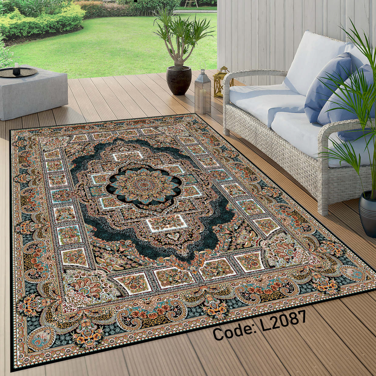 روفرشی کشدار (کاور فرش) و فرشینه و پادری کالای خواب متین کد L 2087
