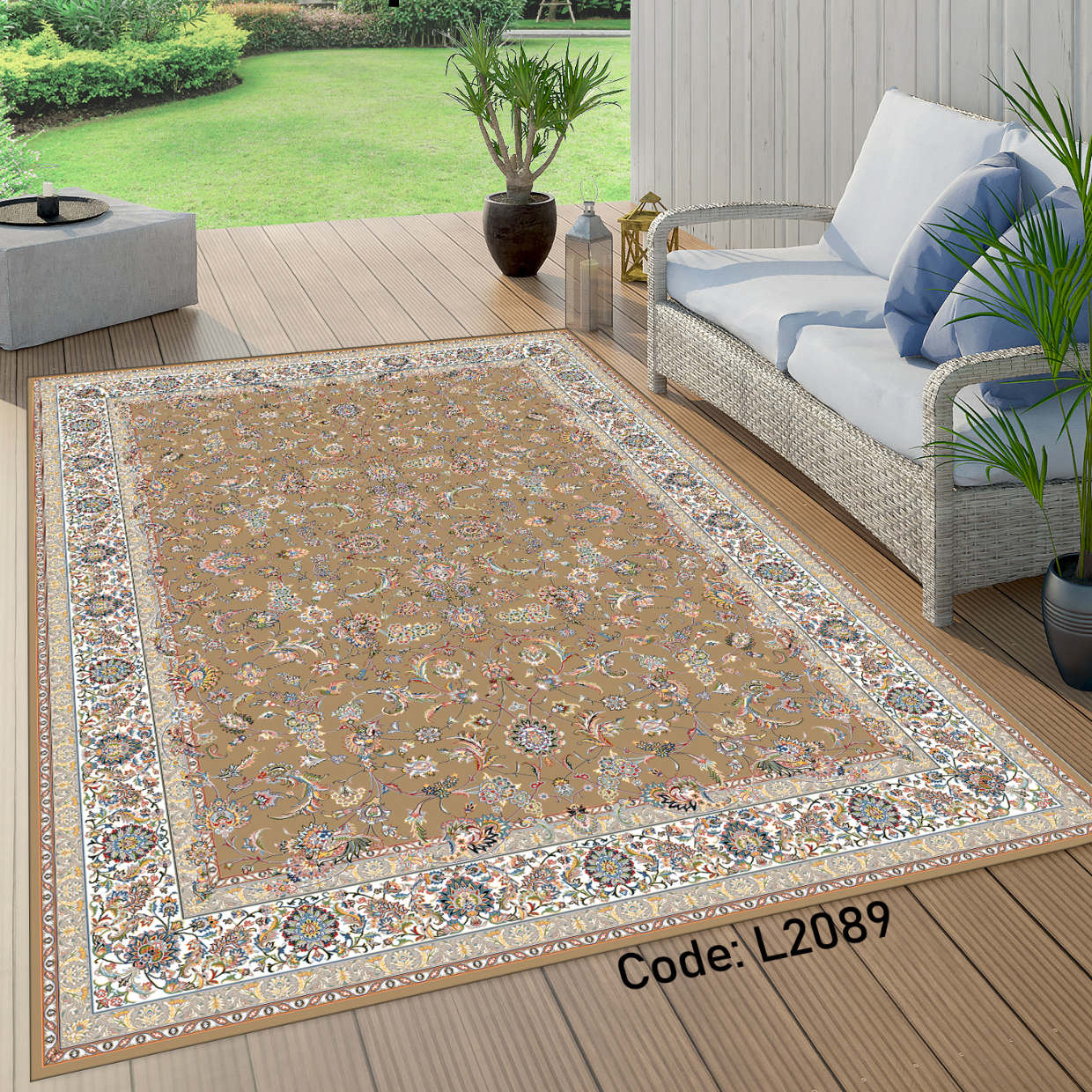 روفرشی کشدار (کاور فرش) و فرشینه و پادری کالای خواب متین کد L 2089