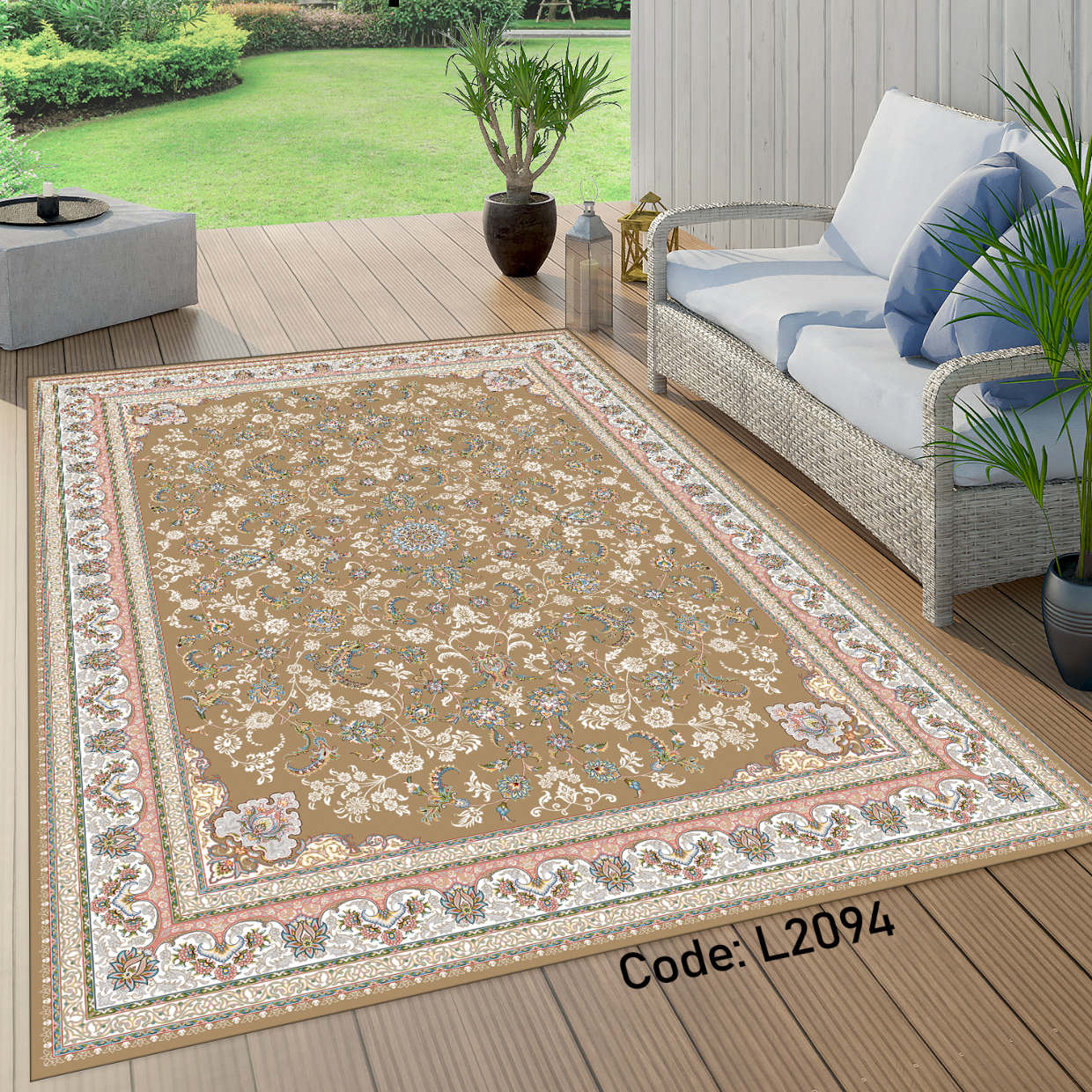 روفرشی کشدار (کاور فرش) و فرشینه و پادری کالای خواب متین کد L 2094
