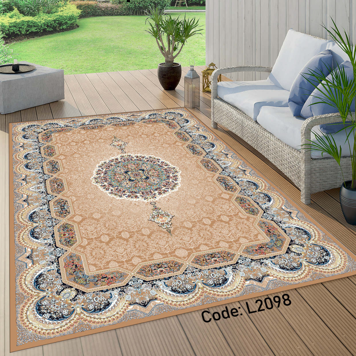 روفرشی کشدار (کاور فرش) و فرشینه و پادری کالای خواب متین کد L 2098