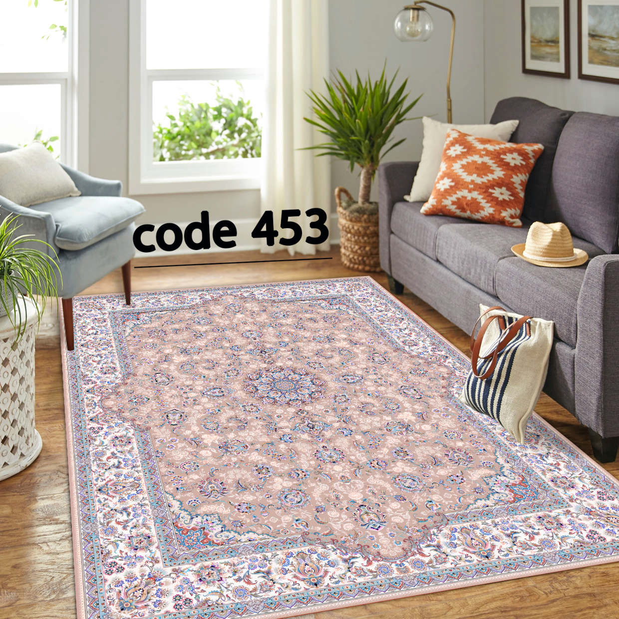 روفرشی کشدار (کاور فرش) و فرشینه و پادری کالای خواب متین کد 453