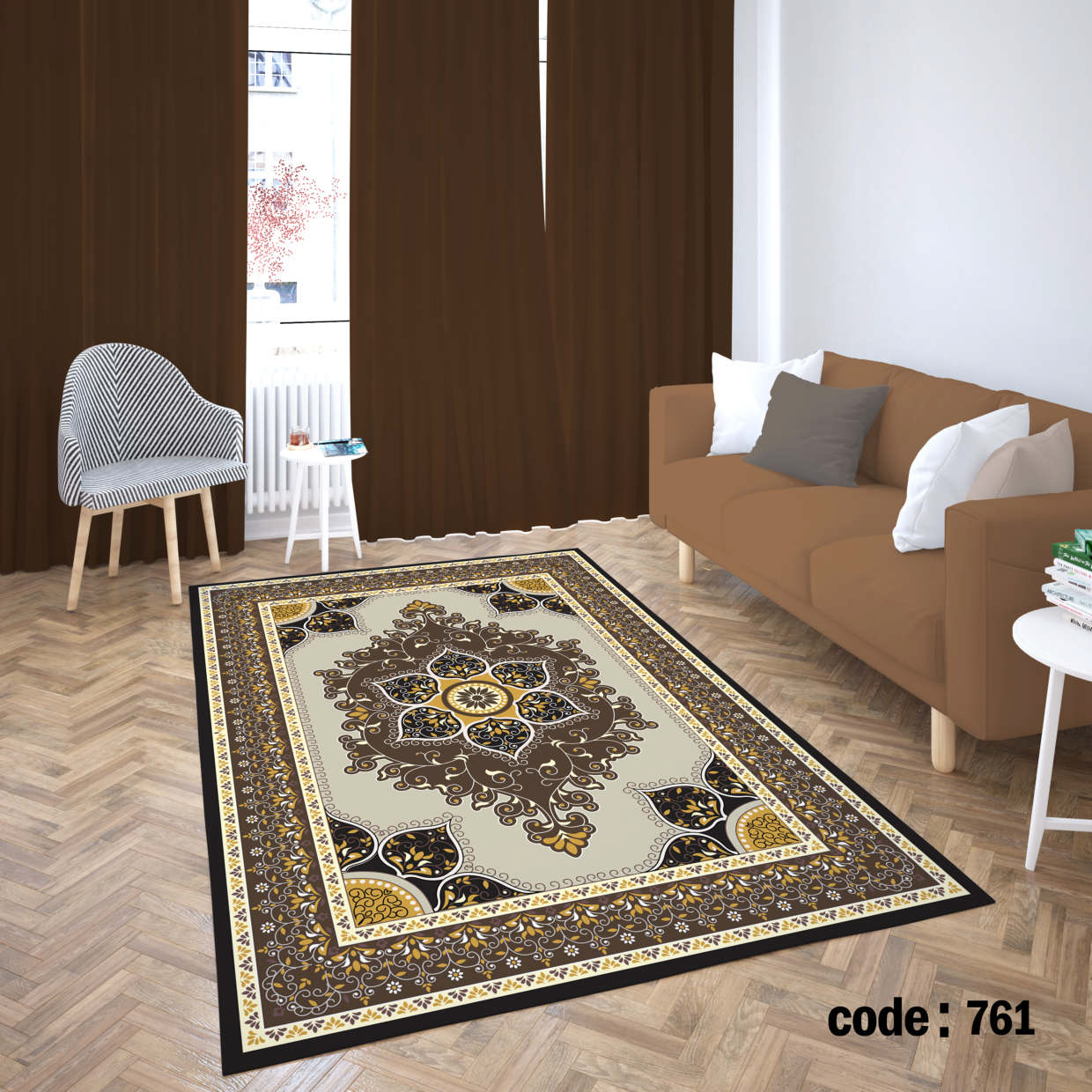 روفرشی کشدار (کاور فرش) و فرشینه و پادری کالای خواب متین کد 761