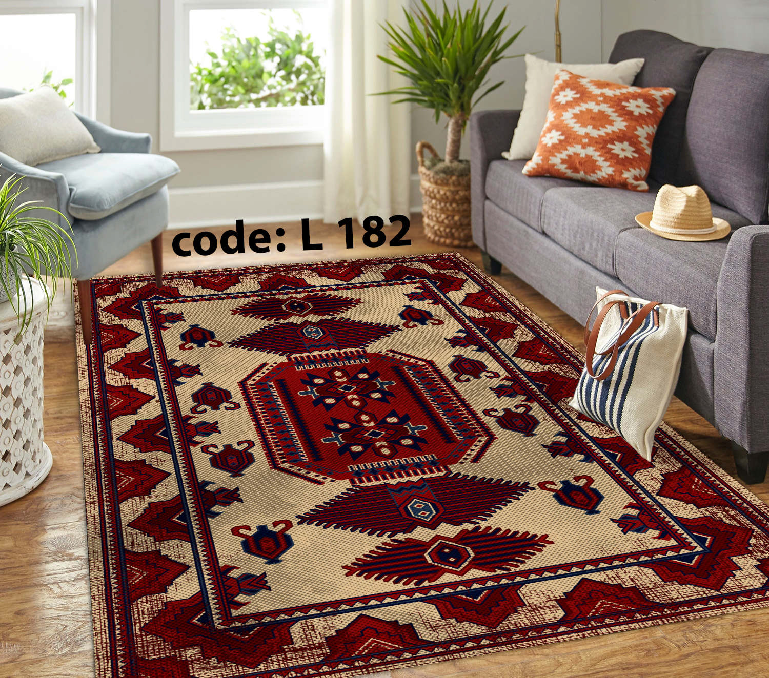 روفرشی کشدار (کاور فرش) و فرشینه و پادری کالای خواب متین کد L 182