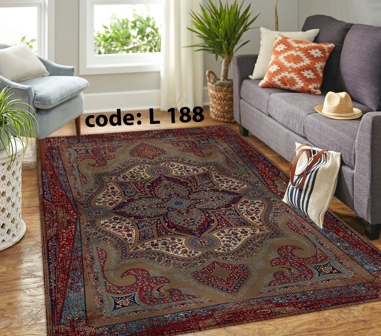 روفرشی کشدار (کاور فرش) و فرشینه و پادری کالای خواب متین کد L 188