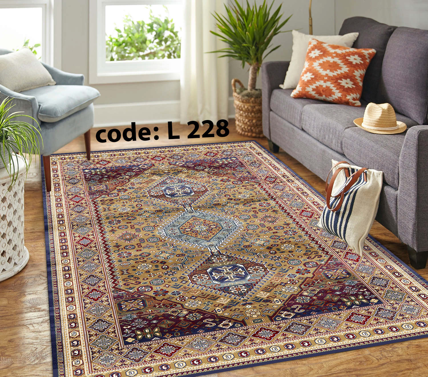 روفرشی کشدار (کاور فرش) و فرشینه و پادری کالای خواب متین کد L 228