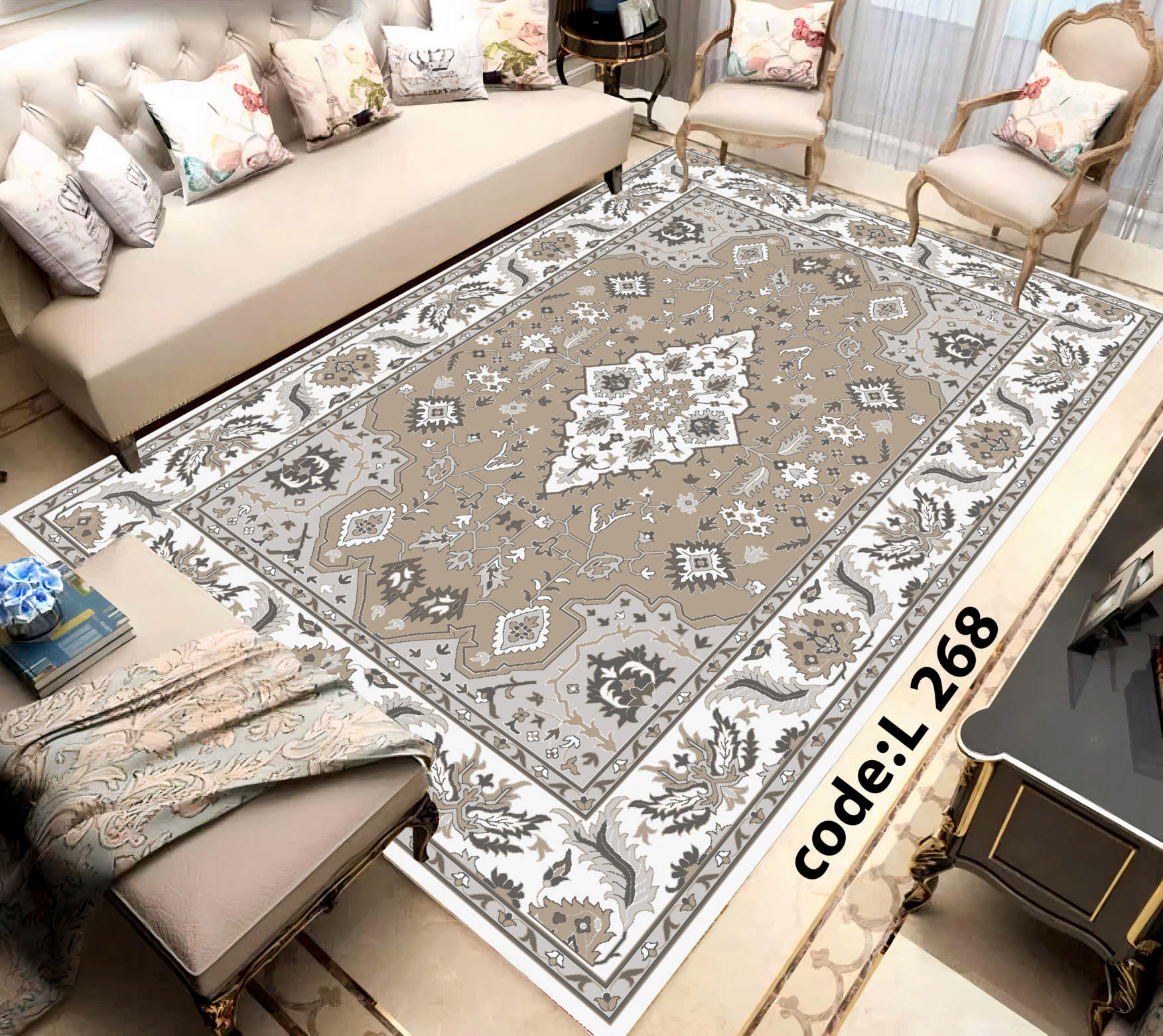 روفرشی کشدار (کاور فرش) و فرشینه و پادری کالای خواب متین کد L 268
