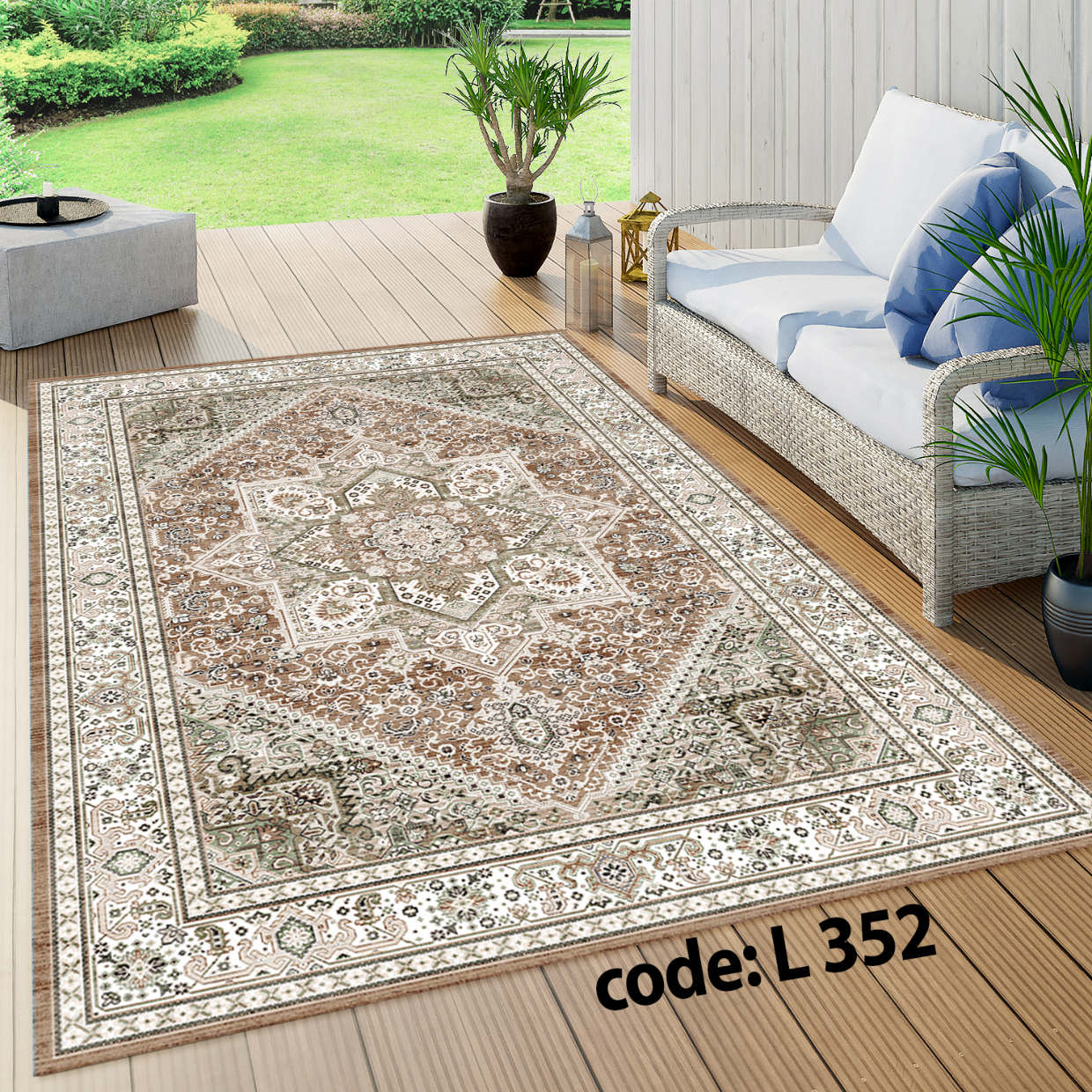 روفرشی کشدار (کاور فرش) و فرشینه و پادری کالای خواب متین کد L 352